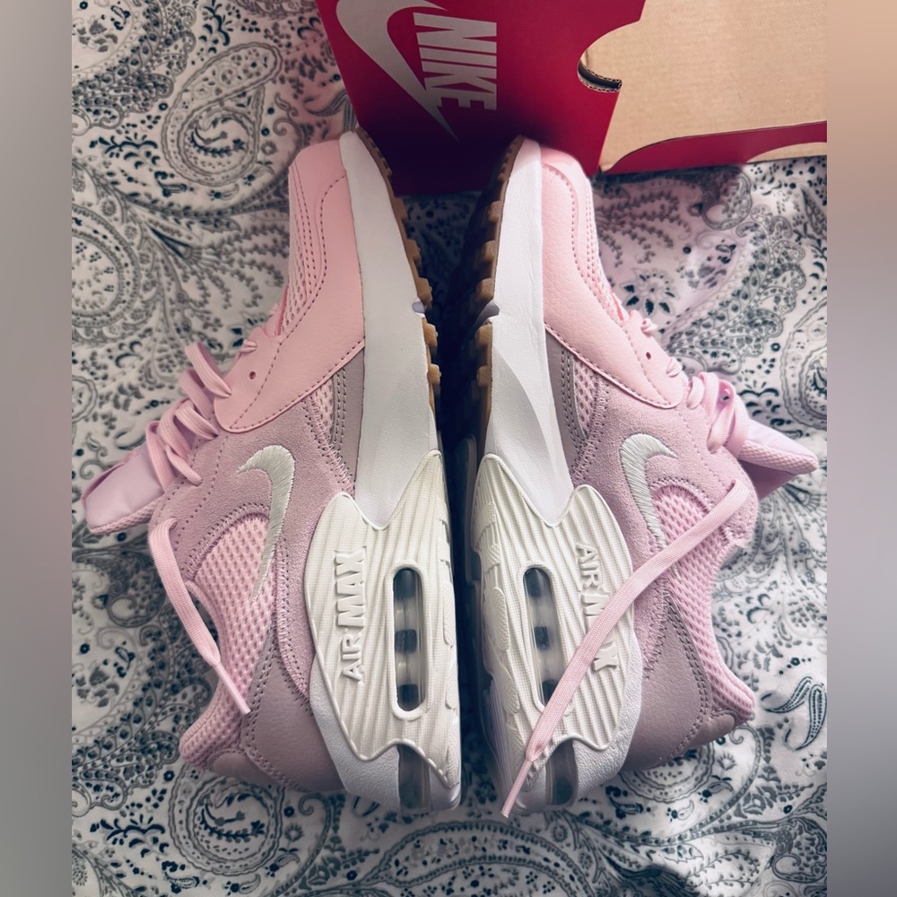 Nike Women's Air Max Pink and White Sneakers